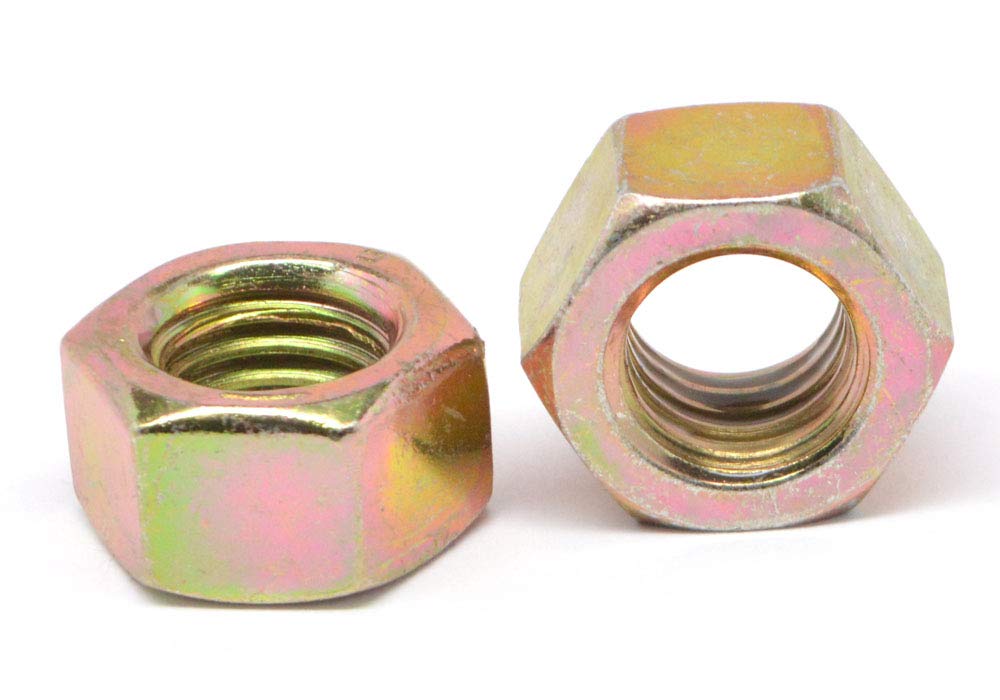 Picture of Brighton Best Br444008 7/16"-14 L-9 Hex Nuts Coarse Alloy Cad. Yellow & Wax (U.S.A.)